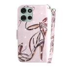 For Motorola Moto G75 5G 3D Colored Flip Leather Phone Case(Butterfly High-heeled) - 3