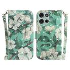 For Motorola Moto G75 5G 3D Colored Flip Leather Phone Case(Watercolor Flower) - 1