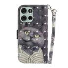 For Motorola Moto G75 5G 3D Colored Flip Leather Phone Case(Hug Cat) - 3