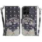 For Motorola Moto G 5G 2025 3D Colored Flip Leather Phone Case(Hug Cat) - 1