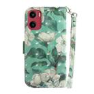 For Motorola Moto G05 / E15 3D Colored Flip Leather Phone Case(Watercolor Flower) - 3