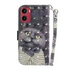 For Motorola Moto G05 / E15 3D Colored Flip Leather Phone Case(Hug Cat) - 3