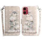 For Motorola Moto G05 / E15 3D Colored Flip Leather Phone Case(Squirrels) - 1