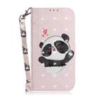 For Motorola Moto G05 / E15 3D Colored Flip Leather Phone Case(Heart Panda) - 2