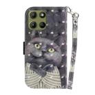 For Motorola Moto G15 3D Colored Flip Leather Phone Case(Hug Cat) - 3