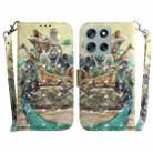 For Motorola Moto G56 5G / G66j 5G / G66y 5G 3D Colored Flip Leather Phone Case(Zoo) - 1