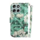 For Motorola Moto G56 5G / G66j 5G / G66y 5G 3D Colored Flip Leather Phone Case(Watercolor Flower) - 3