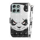 For Motorola Moto G56 5G / G66j 5G / G66y 5G 3D Colored Flip Leather Phone Case(Angry Bear) - 3