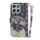 For Motorola Moto G56 5G / G66j 5G / G66y 5G 3D Colored Flip Leather Phone Case(Hug Cat) - 3