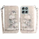 For Motorola Moto G56 5G / G66j 5G / G66y 5G 3D Colored Flip Leather Phone Case(Squirrels) - 1