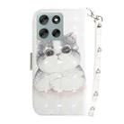 For Motorola Moto G56 5G / G66j 5G / G66y 5G 3D Colored Flip Leather Phone Case(Cute Cat) - 3