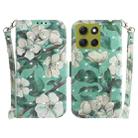 For Motorola Moto G86 5G 3D Colored Flip Leather Phone Case(Watercolor Flower) - 1