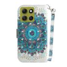 For Motorola Moto G86 5G 3D Colored Flip Leather Phone Case(Peacock Wreath) - 3