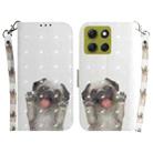 For Motorola Moto G86 5G 3D Colored Flip Leather Phone Case(Pug) - 1