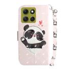 For Motorola Moto G86 5G 3D Colored Flip Leather Phone Case(Heart Panda) - 3