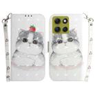 For Motorola Moto G86 5G 3D Colored Flip Leather Phone Case(Cute Cat) - 1
