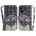For Realme C53 / Narzo N53 3D Colored Horizontal Flip Leather Phone Case(Hug Cat) - 1