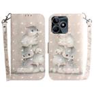 For Realme C53 / Narzo N53 3D Colored Horizontal Flip Leather Phone Case(Squirrels) - 1