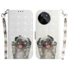 For Realme 11 4G Global 3D Colored Horizontal Flip Leather Phone Case(Pug) - 1