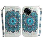 For Realme 11 5G Global 3D Colored Horizontal Flip Leather Phone Case(Peacock Wreath) - 1