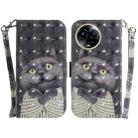 For Realme 11 5G Global 3D Colored Horizontal Flip Leather Phone Case(Hug Cat) - 1
