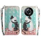 For Realme 11 Pro 5G/11 Pro+ 5G/Narzo 60 Pro 5G 3D Colored Horizontal Flip Leather Phone Case(Black White Cat) - 1