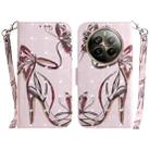 For Realme 12 Pro+ Global 3D Colored Horizontal Flip Leather Phone Case(Butterfly High-heeled) - 1