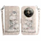 For Realme 12 Pro+ Global 3D Colored Horizontal Flip Leather Phone Case(Squirrels) - 1