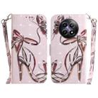 For Realme 12 5G 3D Colored Horizontal Flip Leather Phone Case(Butterfly High-heeled) - 1