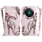 For Realme 12+ 3D Colored Horizontal Flip Leather Phone Case(Butterfly High-heeled) - 1