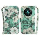 For Realme 12+ 3D Colored Horizontal Flip Leather Phone Case(Watercolor Flower) - 1