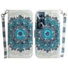 For Realme C65 4G 3D Colored Horizontal Flip Leather Phone Case(Peacock Wreath) - 1