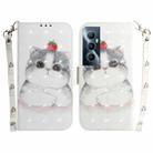 For Realme C65 4G 3D Colored Horizontal Flip Leather Phone Case(Cute Cat) - 1