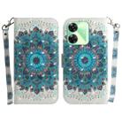 For Realme C61 / C63 / Note 60 3D Colored Horizontal Flip Leather Phone Case(Peacock Wreath) - 1