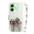 For Realme C61 / C63 / Note 60 3D Colored Horizontal Flip Leather Phone Case(Pug) - 3