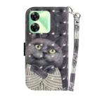 For Realme C61 / C63 / Note 60 3D Colored Horizontal Flip Leather Phone Case(Hug Cat) - 3