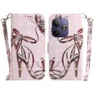 For Realme GT 6 / GT 6T / GT Neo6 / GT Neo6 SE 3D Colored Horizontal Flip Leather Phone Case(Butterfly High-heeled) - 1