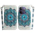 For Realme GT 6 / GT 6T / GT Neo6 / GT Neo6 SE 3D Colored Horizontal Flip Leather Phone Case(Peacock Wreath) - 1