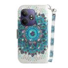 For Realme GT 6 / GT 6T / GT Neo6 / GT Neo6 SE 3D Colored Horizontal Flip Leather Phone Case(Peacock Wreath) - 3