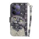 For Realme GT 6 / GT 6T / GT Neo6 / GT Neo6 SE 3D Colored Horizontal Flip Leather Phone Case(Hug Cat) - 3