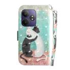 For Realme GT 6 / GT 6T / GT Neo6 / GT Neo6 SE 3D Colored Horizontal Flip Leather Phone Case(Black White Cat) - 3