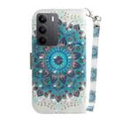 For Realme C75 3D Colored Horizontal Flip Leather Phone Case(Peacock Wreath) - 3