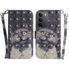 For Realme C75 3D Colored Horizontal Flip Leather Phone Case(Hug Cat) - 1