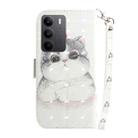 For Realme C75 3D Colored Horizontal Flip Leather Phone Case(Cute Cat) - 3