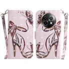 For Realme 13+ Global 3D Colored Horizontal Flip Leather Phone Case(Butterfly High-heeled) - 1