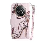 For Realme 13+ Global 3D Colored Horizontal Flip Leather Phone Case(Butterfly High-heeled) - 3