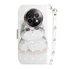 For Realme 13+ Global 3D Colored Horizontal Flip Leather Phone Case(Cute Cat) - 3
