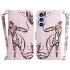 For Samsung Galaxy S23 FE 5G 3D Colored Horizontal Flip Leather Phone Case(Butterfly High-heeled) - 1