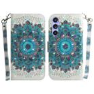 For Samsung Galaxy S23 FE 5G 3D Colored Horizontal Flip Leather Phone Case(Peacock Wreath) - 1