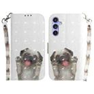 For Samsung Galaxy S23 FE 5G 3D Colored Horizontal Flip Leather Phone Case(Pug) - 1